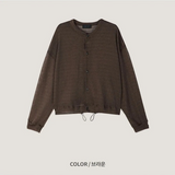 [Unisex] クロシェクロップカーディガン(3color)