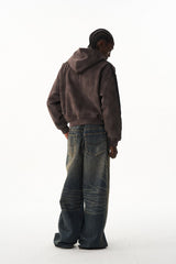 Vintage Stain Wash Hoodie Jacket