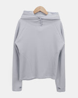 ブレハイネックワッフルフード長袖Tシャツ
