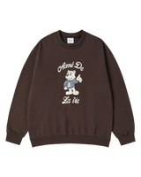 25FW AC BEAR WELCOME SWEATSHIRT DARK BROWN