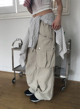 Aen Balloon Banding Cargo Wide Pants