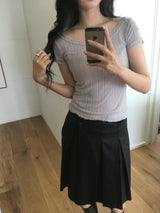 バレーボートネックTシャツ