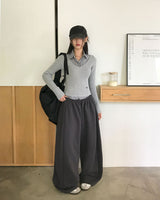 Yami Ribbed Deep V-Neck Knit