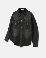 (UNISEX) スクラッチ デニム シャツ ジャケット