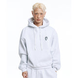 Oversized Hard Crop Hoodie - Light Grey