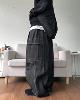 Stitch Balloon Cargo Denim Pants