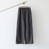 WIT LINEN COTTON WIDE PANTS