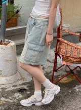 Cargo Denim Bermuda Half Pants