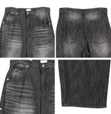 Carton linen-like washed denim pants