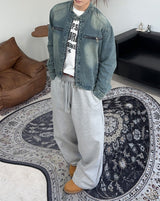Piece Washed Crop Denim Jacket