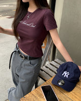 [ORIGINAL] Less Cotton Lettering Short Sleeve T-shirt