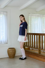 レースレタリングTシャツ（2色）