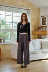 LUCID RIBBON CARDIGAN / BLACK