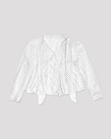 Dot scarf blouse_ivory