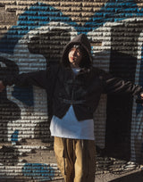 Winnie crop two way hoodie zip-up