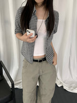 レッカ ロールドアップ チェックシャツ