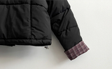 Daring checkered lining point short padded coat