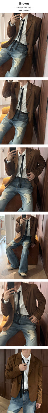 [F/W] クロップスエードブレザー(2color)