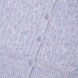 SMALL CHERRY CABLE KNIT CARDIGAN [LAVENDER]