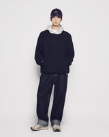 25FW WOVEN QUILTING WIDE HOODIE BLACK