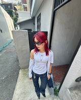 ホースノースリーブTシャツ (White)