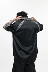 Snake Panel Studded Shirt