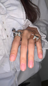 Dachshund metal ring(2color)