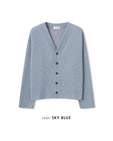 (UNISEX)ニット Vネック カーディガン