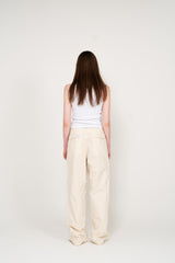 WIDE COTTON PANTS (CREAM)