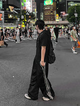 CITY SILVER TRACK WIDE PANTS