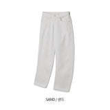 LMN ファーストコットンワイドパンツ (6 colors) - IVORY, SAND GRAY model pitting