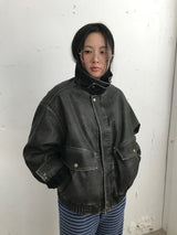 [MD Pick] グランジレザーマスタングジャケット (2color)
