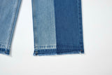 3RD REORDER TWO-TONE CONTRAST DENIM PANTS code 25006