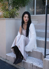 Yosen over fit buckle fur cardigan [2co]