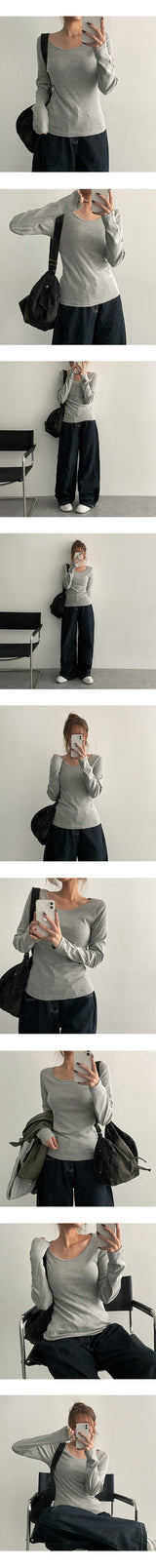 レニーデイリースリムロングスリーブTシャツ