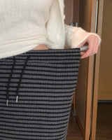 Riket striped long skirt