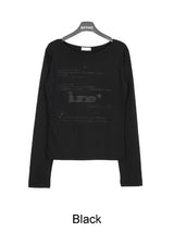 マロンプリントテンション長袖Tシャツ