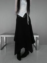 [set] belt shadow wrap skirt (2color)