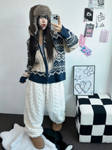 スノーフラワーハーフポロネックTニットジップアップ 🧸💙