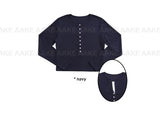 SHEER BUTTON HENLEY TOP