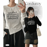 ルーキーダイアゴナルスライスリブロングスリーブTシャツ