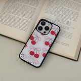 [Mademoment] ribbon cherry design iphone epoxy case