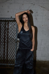 Dirty Washed Layered Halter Neck - Black