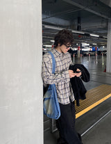 No.1046 PJ check SHIRT (10color)