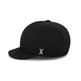 VA Stud Easy Fit Newsboy Cap / Black
