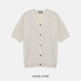 LMN Lauren V-neck Short-sleeved Cardigan (4 colors)