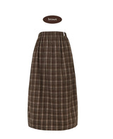 CHECK H-LINE SKIRT (Brown)