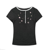 ルマ ファインストライプ スリムTシャツ