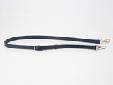 LAZEL CROC flap tote leather bag / Wani Navy