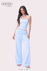 Object Sleeveless Flare Pants Sweat Suit Set (SET)